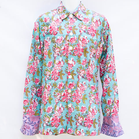 7 Aqua with Pink & White Flowers Jalpari Bagh '25