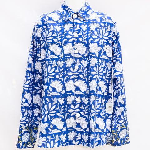 9 Blue with White Botanicals Chandni Leher '25