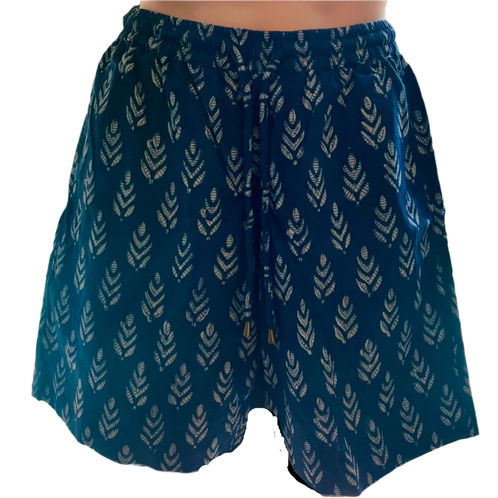 Men's Sporting Swimming Shorts from Bagru - Indigo Palm Shorts