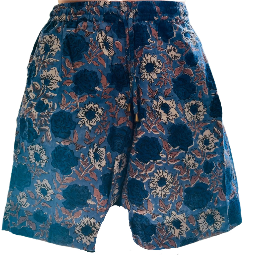 Men's Sporting Swimming Shorts - Blue Bloom  shorts