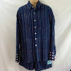 Shirting for Men - 13 Bagru Indigo White and Magenta dots