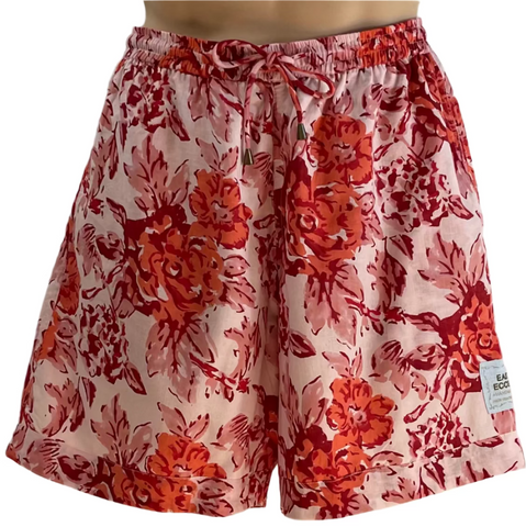 Men's Sporting Swimming Shorts - 10 Fuchsia rose chintz on white 2022