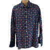 Shirting for Men - 14 Bagru Indigo White and Magenta cubes 2022