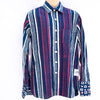 Shirting for Men - 12 Bagru Indigo and Magenta Stripe