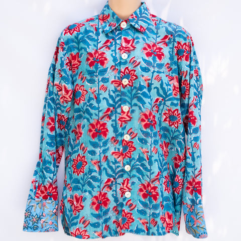 2 Blue and Peony Flowers- 2024