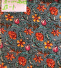 Shirting for Men -8 Pink and orange tulips  and daisies  on teal 2020 End of Line