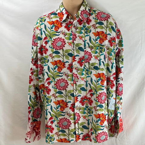 Shirting for Men - 1 Cerise Zinnia on white 2022