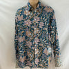 Shirting for Men -7 Blush pink Lilies on prussian blue 2022 End of Line