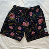 Men's Sporting Swimming Shorts - 9 Pink Climbing Rose on midnight blue 2022