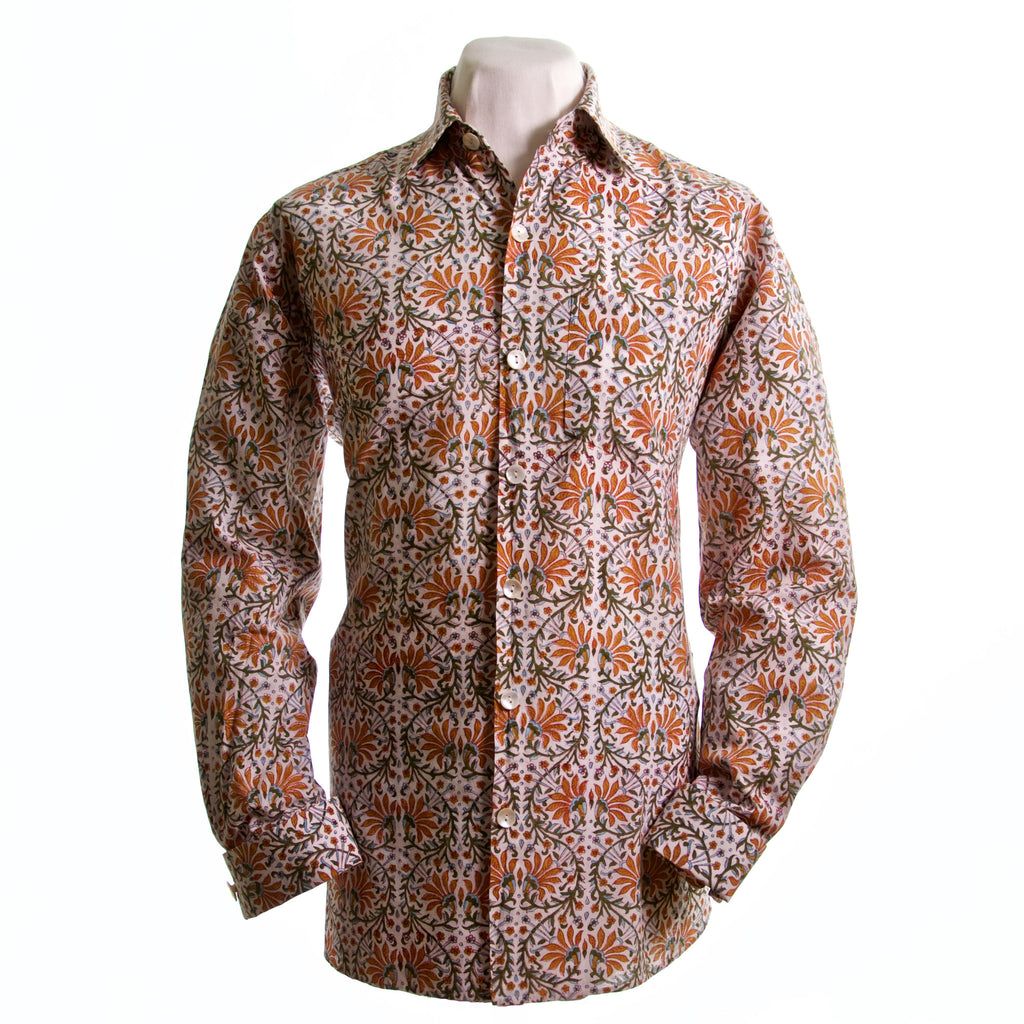 Shirting For Men - J21 Orange Flower  Harish - End Of Line