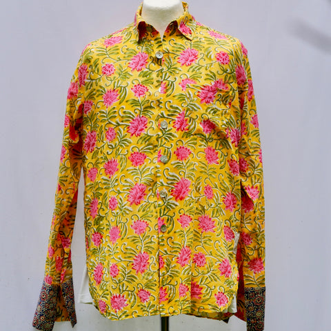 Shirting for Men - 7 Lemon, Lime and Pink Clematis 2019 - End of Line